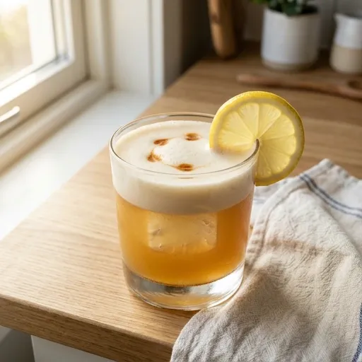 Klassisk Whisky Sour med färskpressad citron och äggvita